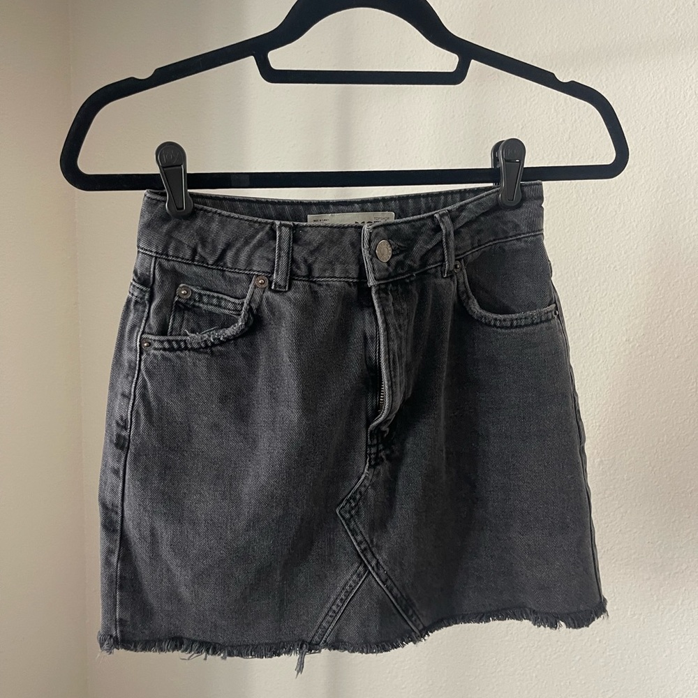 Black denim skirt - size 2